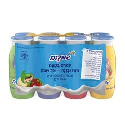 גמדים משקה יוגורט בטעם תות ובננה