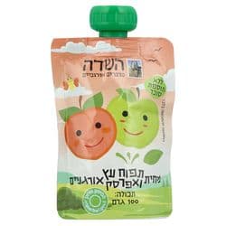 מחית תפוח עץ ואפרסק אורגני
