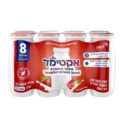 אקטימל משקה יוגורט פרוביוטי בטעם תות