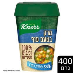 מרק בטעם עוף 33% פחות נתרן