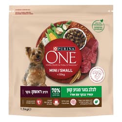 וואן מזון לכלב מיני בוגר בקר
