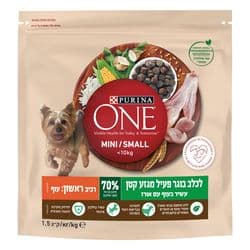 מזון לכלבים קטנים עשיר בעוף עם אורז