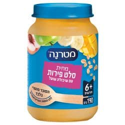 מחית סלט פירות עם שיבולת שועל