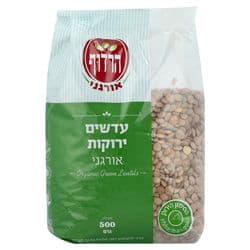 עדשים ירוקות אורגני