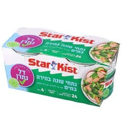 נתחי טונה בהירה במים דל נתרן 4 יחידות