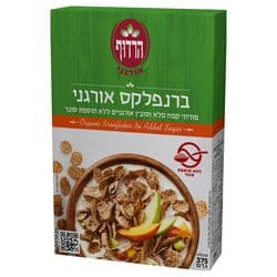 ברנפלקס אורגני פתיתי קמח מלא וסובין אורגניים ללא תוספת סוכר