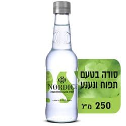 מים מוגזים בטעם תפוח נענע עדין