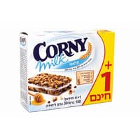 חטיפי דגנים סנדוויץ עם 30% מילוי קרם חלב קורני 4 * 30 גרם