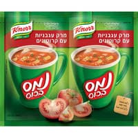 נמס בכוס מרק עגבניות עם קרוטונים בד"ץ קנור 2 * 31 גרם