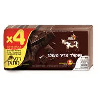 שוקולד פרה מריר עלית 4 * 100 גרם