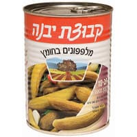 מלפפונים קטנים מאוד בחומץ 18-25 קבוצת יבנה 560 גרם