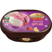 גלידת שרבט פרווה בטעמי תות לימון 0% שומן קרמיסימו 1.33 ליטר