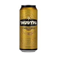 בירה לאגר 4.9% לא מסוננת בפחית גולדסטאר 500 מ"ל