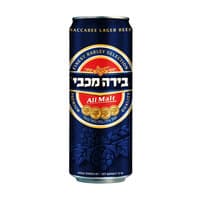 בירה לאגר בהירה 5% בפחית מכבי 500 מ"ל