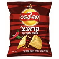 חטיף תפוחי אדמה צ'יפס בטעם מקסיקני קראנצ' תפוצ'יפס עלית 50