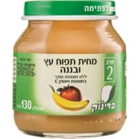 מחית תפוחי עץ ובננה ללא תוספת סוכר שלב 2 פרינוק 130 גרם