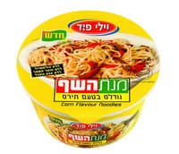 מנת השף נודלס בטעם תירס וילי פוד 70 גרם