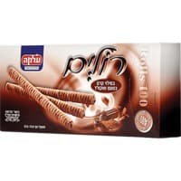 גלילי ופל רולים במילוי קרם בטעם שוקולד עלמה 100 גרם