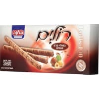 גלילי ופלים במילוי קרם בטעם אגוז עלמה 100 גרם