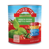 עגבניות מרוסקות בתוספת בזיליקום פרי מבורך 800 גרם