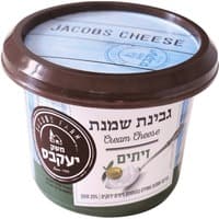 גבינת שמנת זיתים 25% משק יעקבס 225 גרם