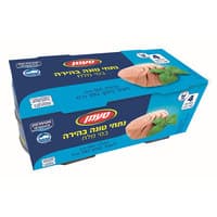 נתחי טונה בהירה במים טעמן 4 * 140 גרם