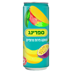 משקה קל פירות טרופיים בפחית ספרינג 330 מ"ל