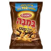 במבה חטיף בוטנים במילוי קרם נוגט אסם 150 גרם