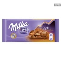 שוקולד מילקה טריפל קרמל חלב עם, 100 גרם