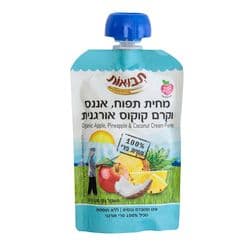 מחית תפוח אננס וקרם קוקוס אורגנית