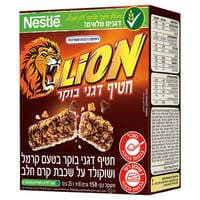 חטיף דגני בוקר בטעמי קרמל ושוקולד על שכבת קרם חלב ליאון