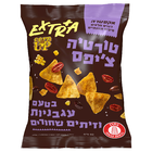 טורטיה צי'פס עגבניות וזיתים שחורים