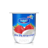 יוגורט דנונה ביו תות 3% שטראוס 150 גרם
