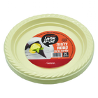 צלחות חד פעמיות קטנות קשיחות במיוחד בצבע קרם ר.שמאי 25