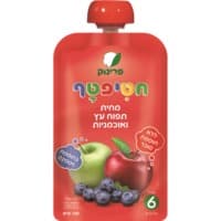 מחית תפוח עץ ואוכמניות ללא תוספת סוכר חטיפטף פרינוק 120 גרם