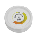 צלחות גדולות לבן אקו למיקרוגל, 100 יחידות