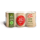 שימורי עגבניות חתוכות דק פולפה טבעית יכין 3 * 400 גרם