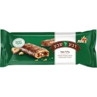 רבע לשבע גלילי ופל בציפוי שוקולד חלב ובמילוי קרם אגוזים