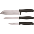 סט סכינים חלק ידית שחורה סולתם, 3 יחידות
