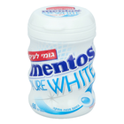 גומי לעיסה ללא סוכר בטעם מנטה מתוקה פיור וואיט מנטוס 60 גרם